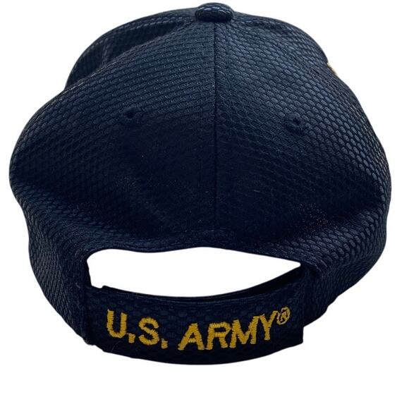 US Warriors Black US Army Cap with Army Seal and Side Shadow HookLoop Adjust Hat - Picture 2 of 7